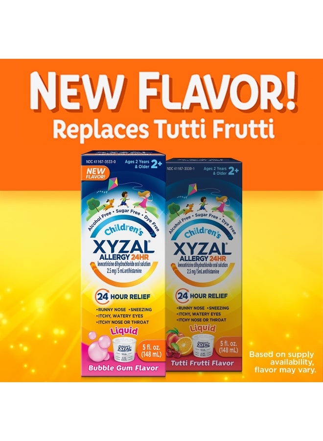 Xyzal Children's Oral Solution, 5 fl. oz., 24-Hour Allergy Relief for Kids, Bubble Gum Flavor - Image 3